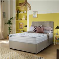 Silentnight Knightly 2000 Pkt Double Memory Divan Bed - Sandstone