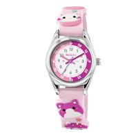 Tikkers Kids 3D Animal Pink Silicone Strap Watch