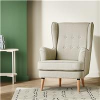 Habitat Callie Fabric Wingback Chair - Latte