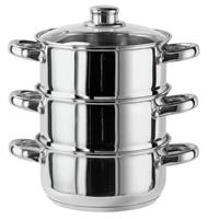 Argos Home 3 Tier Steamer - Stainless Steel