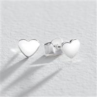 Revere Sterling Silver Heart Stud Earrings