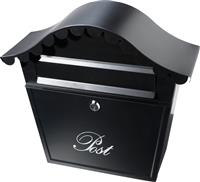 Argos Home Senior Wall Mountable Black Lockable Letter Box