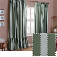Wylder Birdie Stripe Pencil Pleat Curtains - Green - 117x137cm