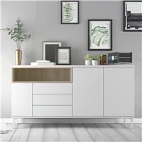 Furniture To Go Roomers 3 Door 3 Drawer Sideboard - White