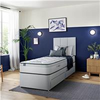 Silentnight Marlow Ultragel 1000 Mirapocket Single 2 Drawer Divan Bed- LightGrey