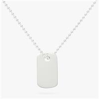 Revere Sterling Silver Dog Tag Pendant Necklace