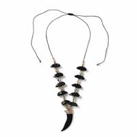 Freedom Black Tusk Corded Necklace