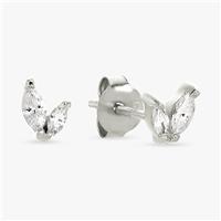 Revere Sterling Silver Dainty Marquise Stud Earrings
