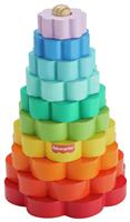 Fisher-Price Wooden Ring Stacker Fine Motor Toy 10 Pieces