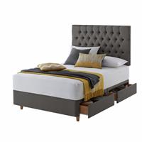Silentnight Sassaria Kingsize 4 Drawer Divan Bed - Slate Grey