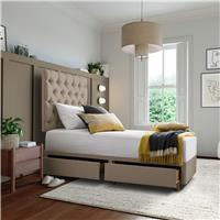 Silentnight Sassaria Single 2 Drawer Divan Bed - Sandstone