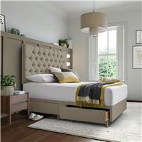 Silentnight Sassaria Small Double 4 Drawer Divan Bed - Sandstone
