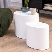 Furniture To Go Mice Oval 2 Coffee Table - White