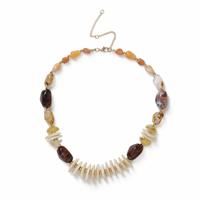 Freedom Orange Muti Beaded Boho Necklace