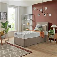 Silentnight Travis Single Comfort Divan Bed & Headboard - Sand