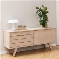 Furniture To Go A-Line 1 Door 4 Drawer Sideboard - Natural