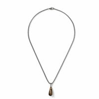 Uncommon Souls Silver Tone Stone Pendant Chain Necklace