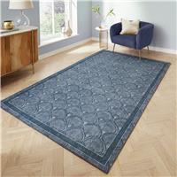 Catherine Lansfield Deco Blue Flatweave Rug - 76x150cm