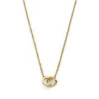 Olivia Burton Gold IP Heart and Circle Interlink Necklace