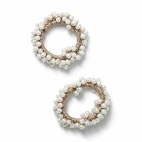 Freedom Pearl Beaded Scrunchie - Pack of 2