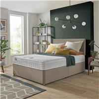 Silentnight Travis Kingsize Memory Divan Bed & Headboard - Sand