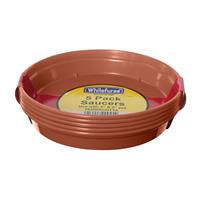 "Whitefurze Saucer for 5/6'"" Pot Set of 5 - Terracotta"