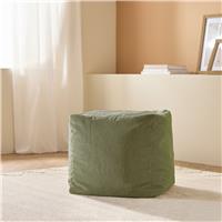 Kaikoo Cord Cube Pouffe - Olive