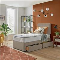 Silentnight Middleton Comfort Pocket Single 2 Drawer Divan Bed - Sandstone