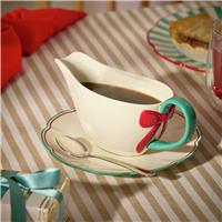 Argos Home Bow Stoneware Gravy Boat - Cream