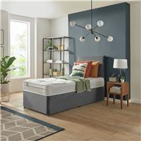 Silentnight Travis Single Ortho Divan Bed & Headboard - Grey