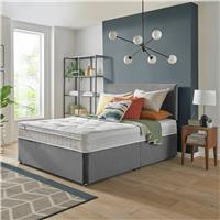 Silentnight Travis Small Double Ortho Divan Bed & Headboard - Grey