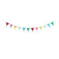 Mad Party Colourful Tassels Reusable 3m Fabric Bunting