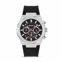 Ducati Supermotos Black Leather Strap Watch