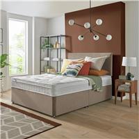 Silentnight Travis Double Ortho Divan Bed & Headboard - Sand