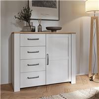 Furniture To Go Bohol 1 Door 4 Drawer Sideboard - White