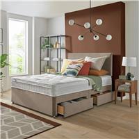 Silentnight Travis Double Ortho 4 Drawer Divan Bed & Headboard - Sand
