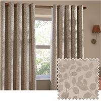 Wylder Grace Leaf Eyelet Curtains - Taupe - 229x137cm