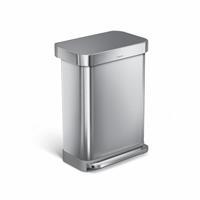 Simplehuman 55 Litre Stainless Steel Rectangular Pedal Bin