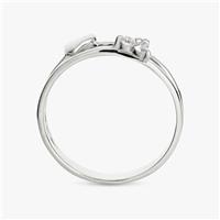 Revere Sterling Silver Heart Double Band Ring - Large