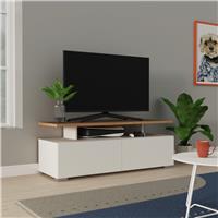 Habitat Floating Top TV Unit - White and Oak