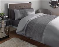 Argos Home Sparkle Velvet Grey Bedding Set - Kingsize