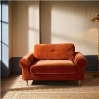 Habitat Chester Fabric Cuddle Chair - Rust