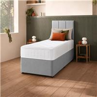 Silentnight Marlow 1000 Mirapocket Single Divan Bed - Light Grey