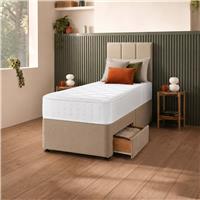 Silentnight Marlow 1000 Mirapocket Single 2 Drawer Divan Bed - Sandstone
