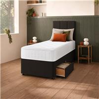Silentnight Marlow 1000 Mirapocket Single 2 Drawer Divan Bed - Charcoal