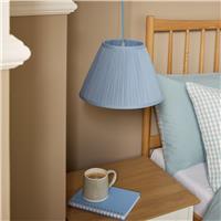 Argos Home Blue Chiffon Pleat Tapered Lampshade - 30cm