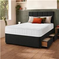 Silentnight Marlow 1000 Mirapocket Double 4 Drawer Divan Bed - Charcoal