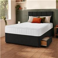 Silentnight Marlow 1000 Mirapocket Kingsize 2 Drawer Divan Bed - Charcoal