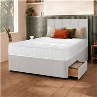 Silentnight Marlow 1000 Mirapocket Superking 2 Drawer Divan Bed - Light Grey