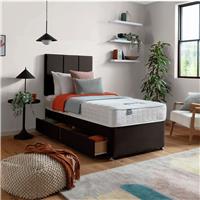 Silentnight Hatfield Single Memory 2 Drawer Divan Bed - Charcoal